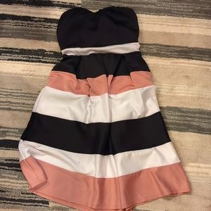 Strapless Striped Dress
